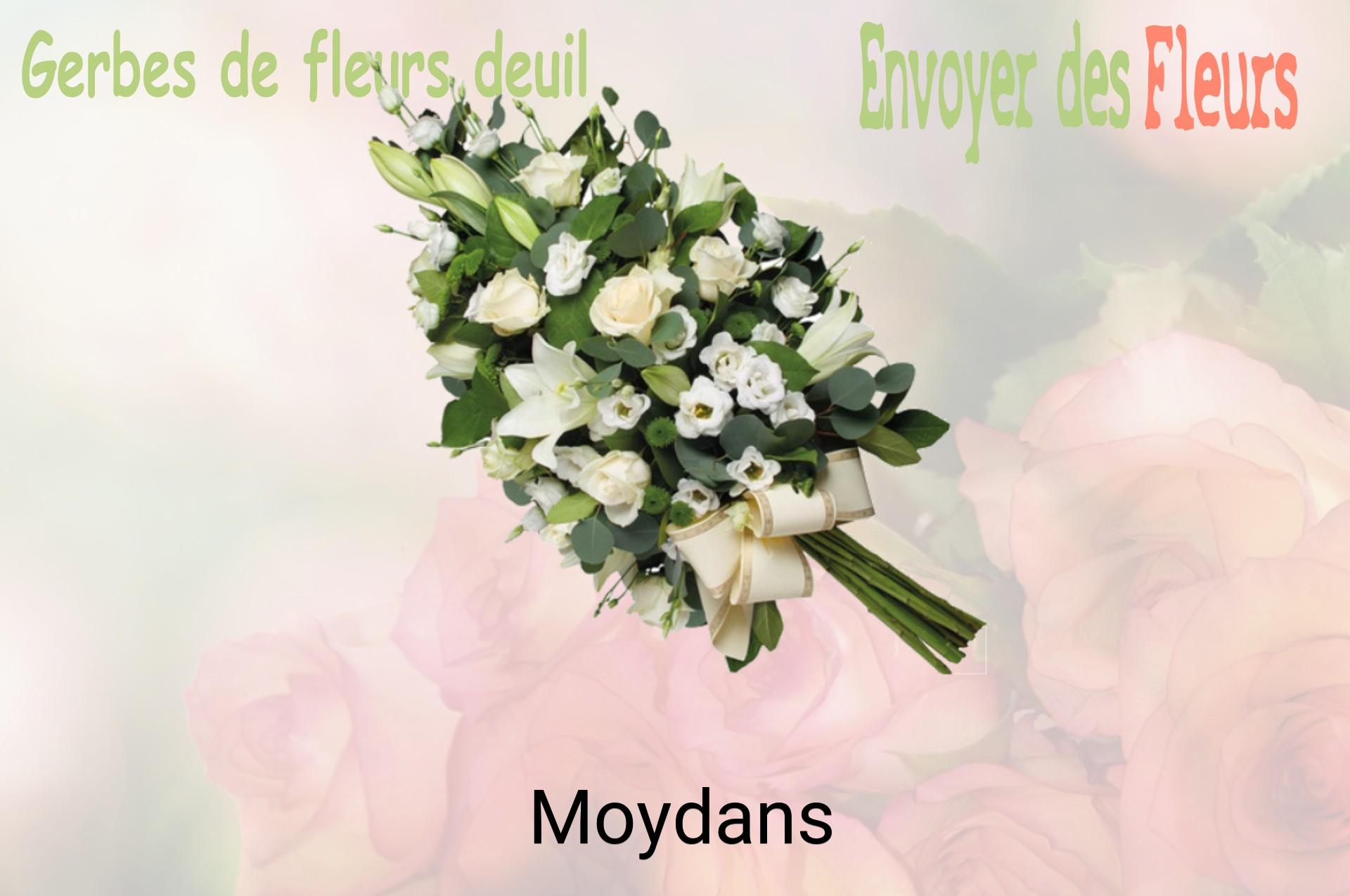 Gerbe de fleurs de deuil livrée à Moydans